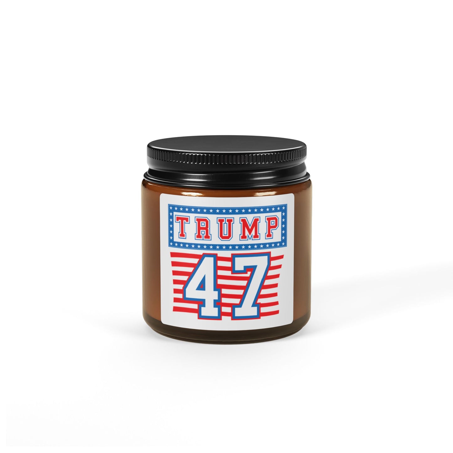 Trump is #47 - Patriot - Scented Soy Candle (Multi-Size, Amber Jar)