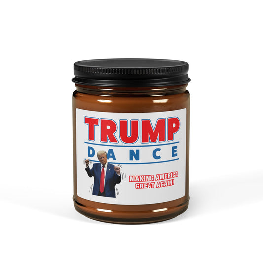 Trump Dance - Scented Soy Candle (Multi-Size, Amber Jar)