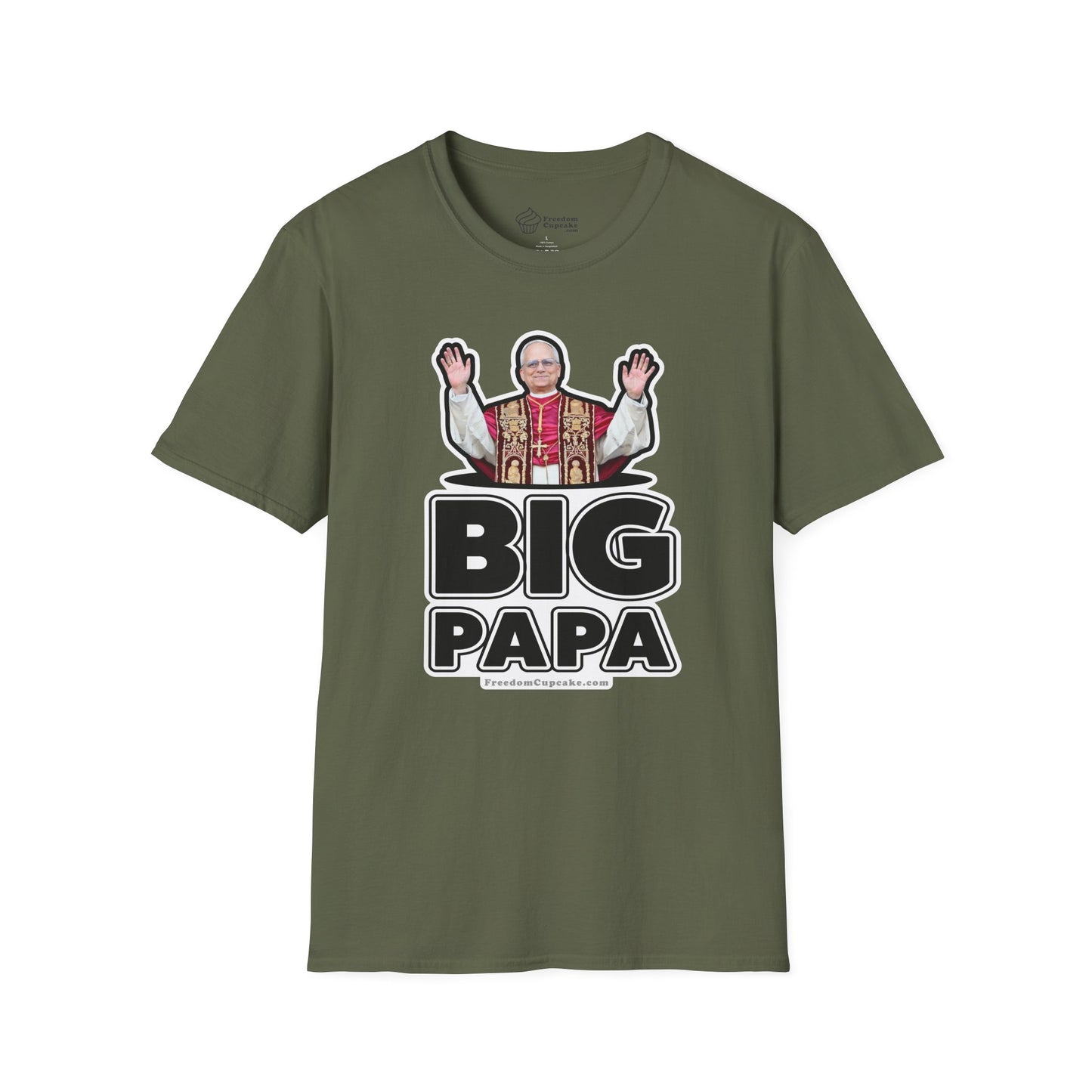 Big Papa T-Shirt American Pope Leo XIV, Father's Day Gift, Family Reunion Shirt, Patriotic Tee, Cool Dad Top