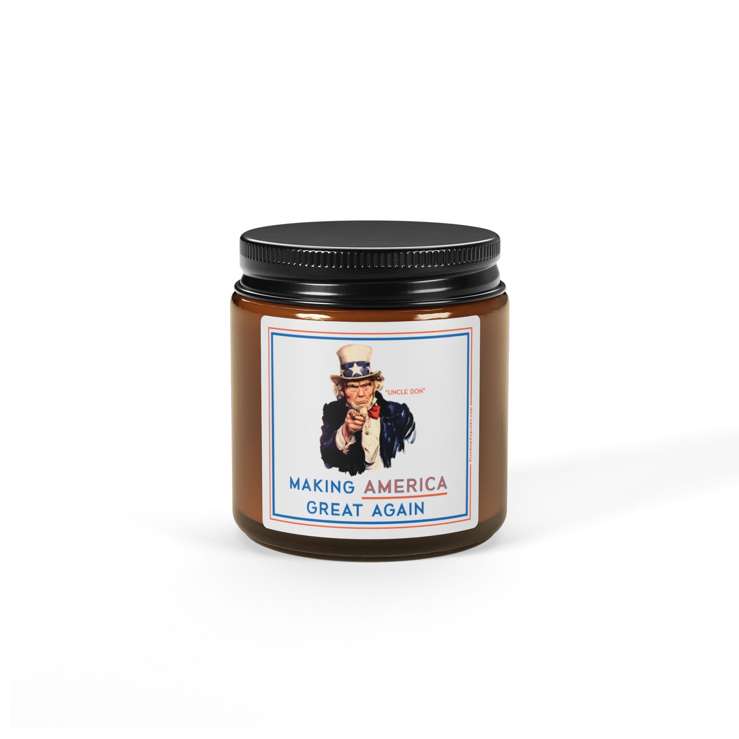 Uncle Don - Making America Great Again - Scented Soy Candle (Multi-Size, Amber Jar)