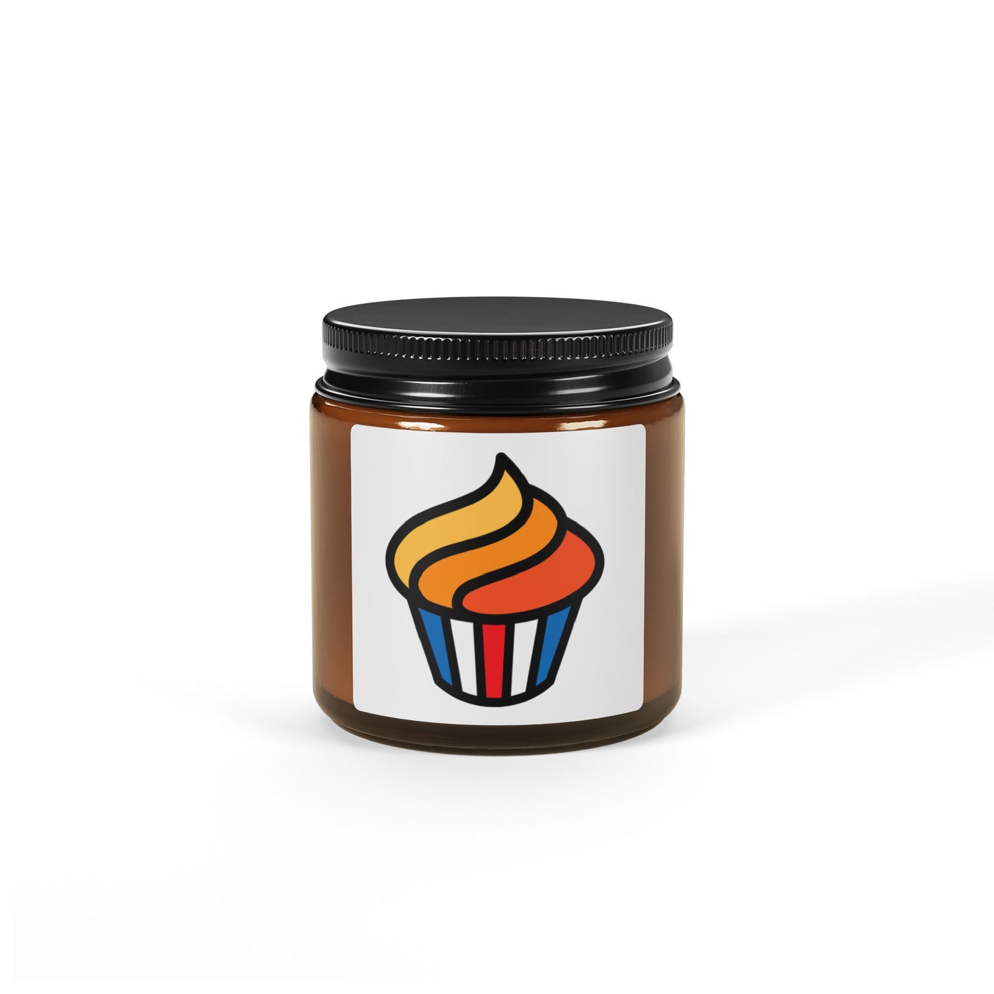 Freedom Cupcake - Scented Soy Candle (Multi-Size, Amber Jar)